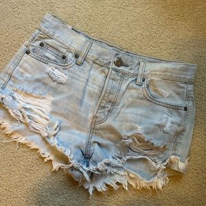 American Eagle tomgirl shortie denim shorts